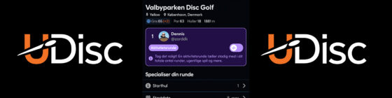 Gem dine runder uden at tælle kast med UDisc